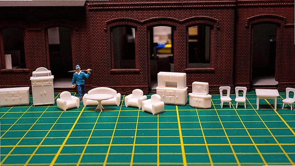 Wohnzimmermöbel Set1 in 1:87 als Inneneinrichtung