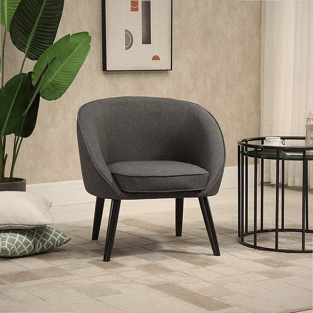 Wohnzimmerstuhl Polsterstuhl Sessel Wohnzimmer modern Polyester Refurbished