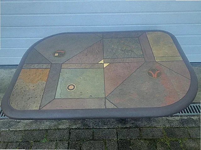 Wohnzimmertisch, Couchtisch aus Buntschiefer