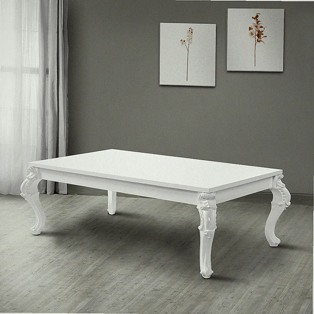 Wohnzimmertisch,Couchtisch Tisch Weiß Hochglanz Kratzfest Breite 140 cm