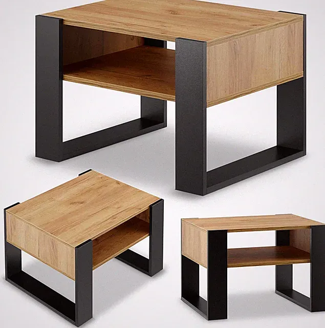Wohnzimmertisch Für Couch | Klein Couchtisch Schwarz Eiche Mit Stauraum | Modern