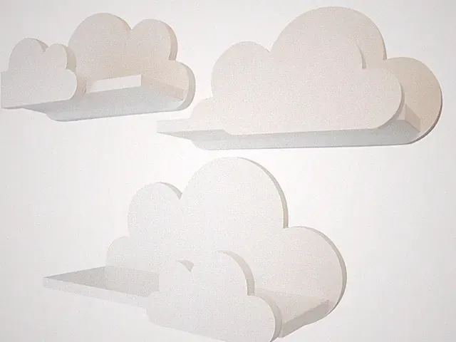 Wolken Wandregal 3er Set, Moli Prestige-Klasse, Weiß Kinderzimmer, kindergarten