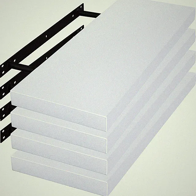 WOLTU 4x Wandregal Hängeregal Schweberegal Wandboard Bücherregal MDF Holz Weiß