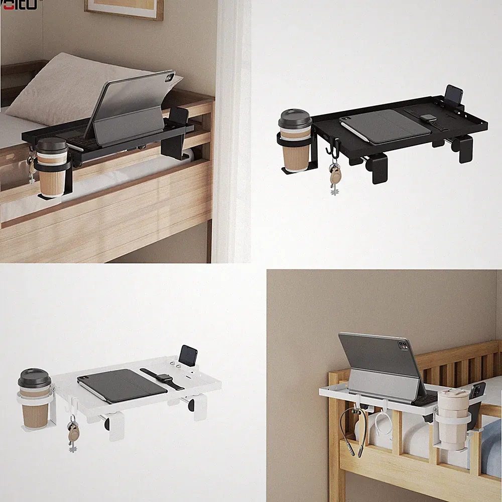WOLTU Bettablage Nachttisch zum Einhängen mit Kabelführung für Hochbett 47x25cm