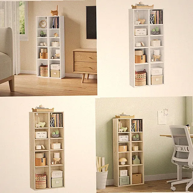 WOLTU Bücherregal mit 10 Fächern Standregal Bücherschrank Büroregal Aktenregal