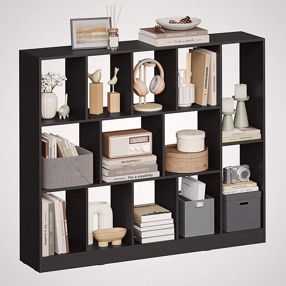 WOLTU Bücherregal mit 13 Fächern Standregal Würfelregal horizontal oder vertikal