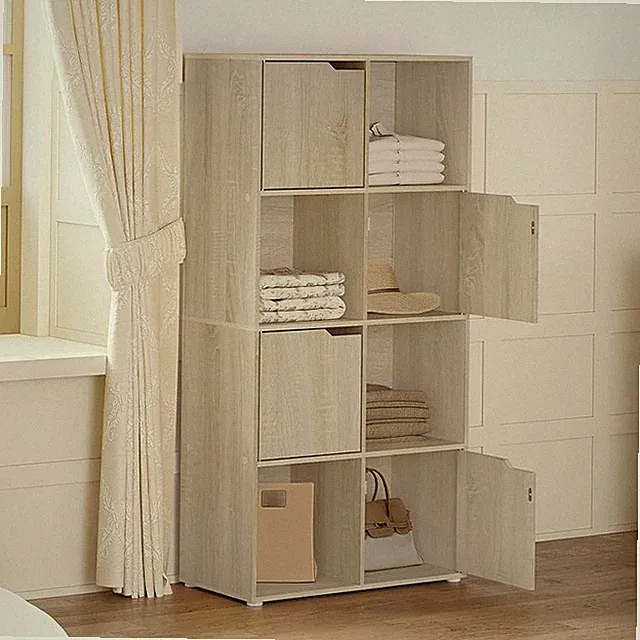 WOLTU Bücherschrank Bücherregal mit 8 Fächern Büroregal Würfelregal Standregal