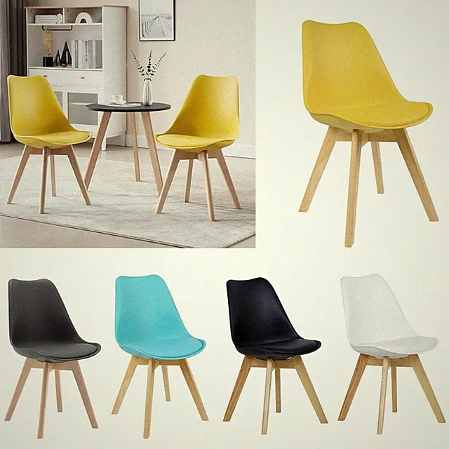 WOLTU Esszimmerstuhl Skandinavischer Design Küchenstuhl Essstühle gepolstert