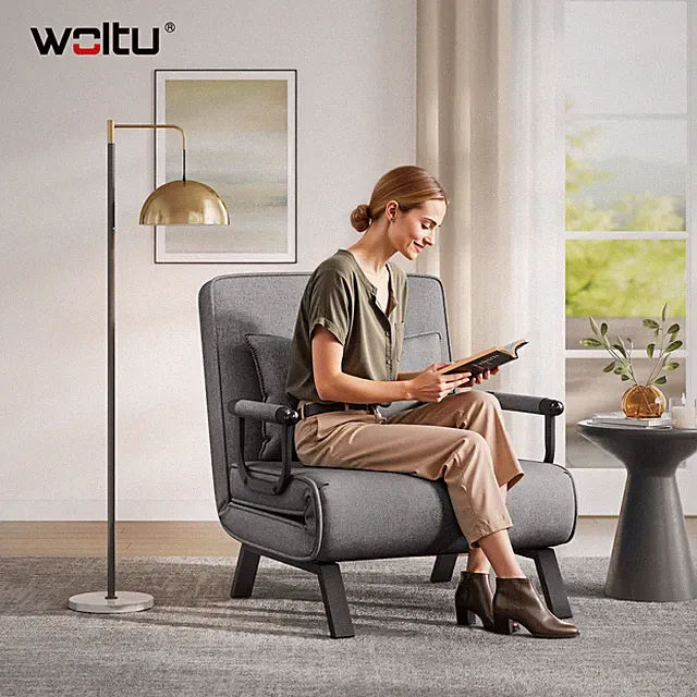 WOLTU Schlafsofa Klappsofa Sofabett Schlafsessel mit Verstellbarer Rückenlehne