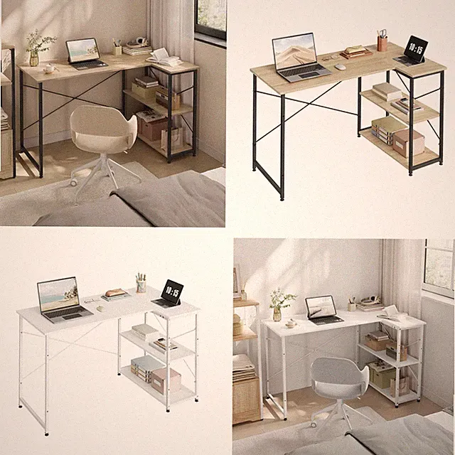 WOLTU Schreibtisch Computertisch Arbeitstisch Bürotisch mit Ablage 120x73x72 cm