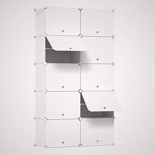 WOLTU Schuhregal Schuhschrank hoch 10 Fächern Schuh-Organizer für 40 Paar Schuhe