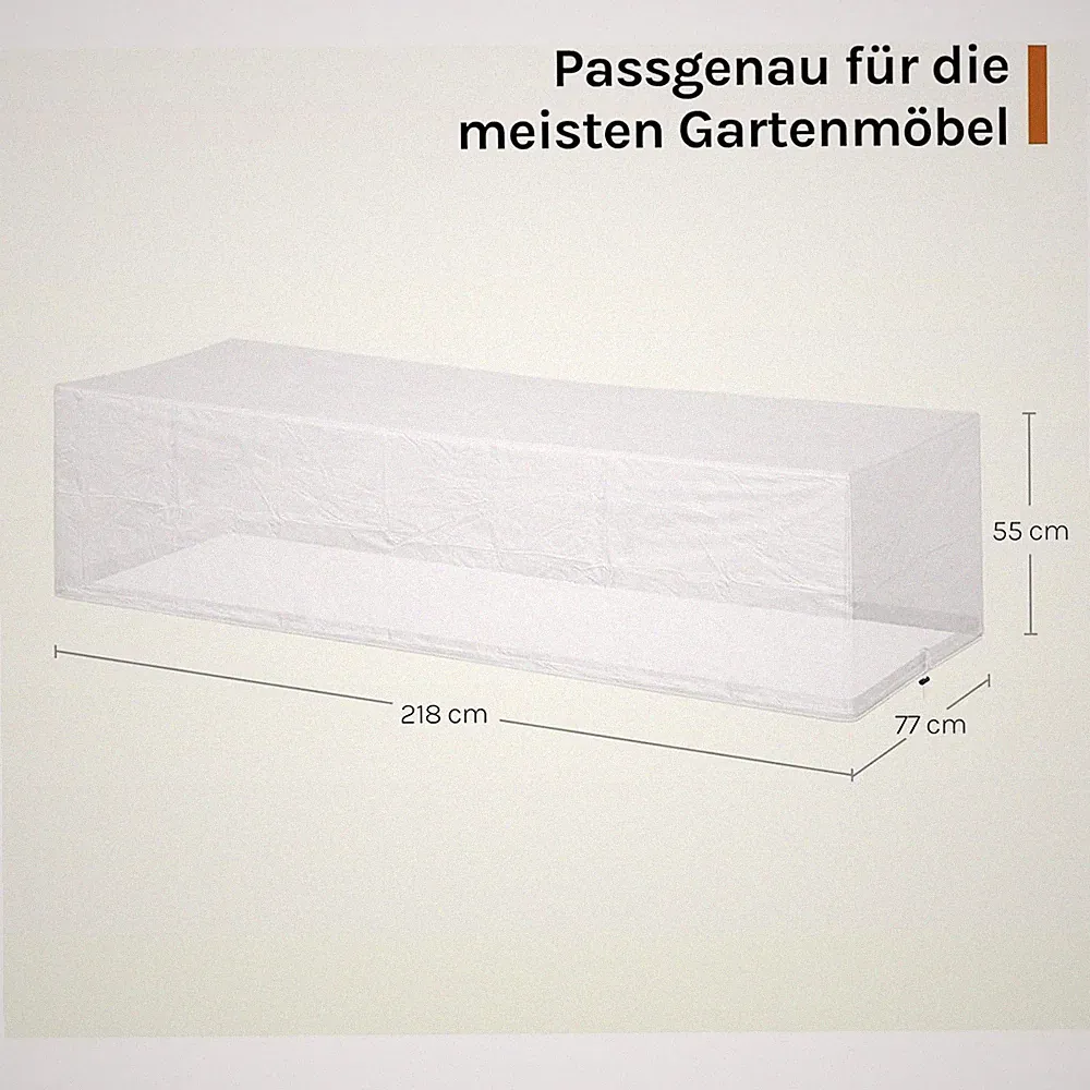 WOLTU Schutzhülle PE Abdeckung Gartenmöbel Schutzplane wasserdicht Transparent