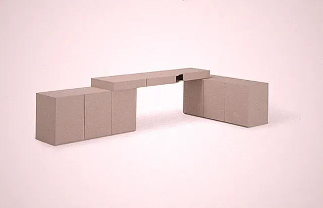 WOOW SET-WOS7L Arbeitszimmer Set – Schreibtisch rechts + 2 Kommoden