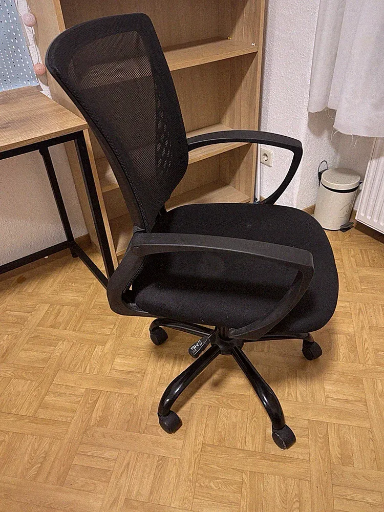 workstation and revolving Chair of colour black for sale