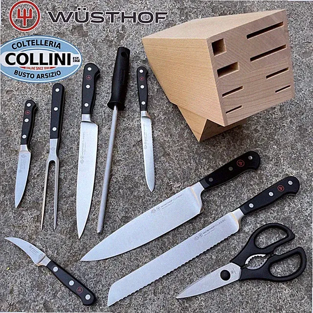 Wüsthof Germany - Classic - Messerstamm Buche 9 Stück - 1090170901 - Colt...