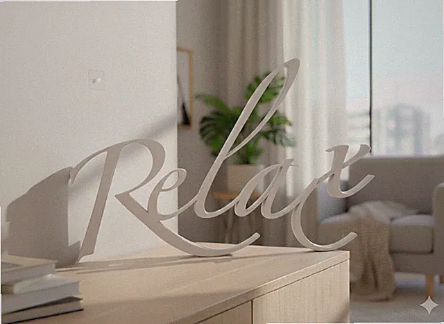 XXL 3D Schriftzug - Relax - Deko freistehend Geschenk - verschiedene Farben