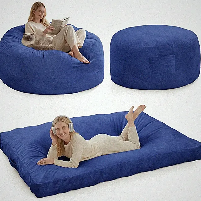 XXL Cord-Sitzsack Mit Abnehmbarem Bezug Und Flauschiger Füllung Für Wohnzimmer