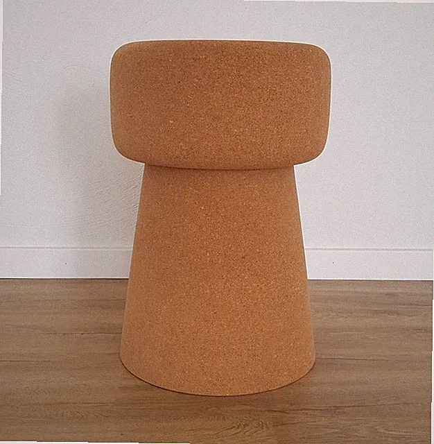 XXL Hocker/Beistelltisch „Sektkorken“ – 45 cm × 30 cm, Presskork, Designmöbel