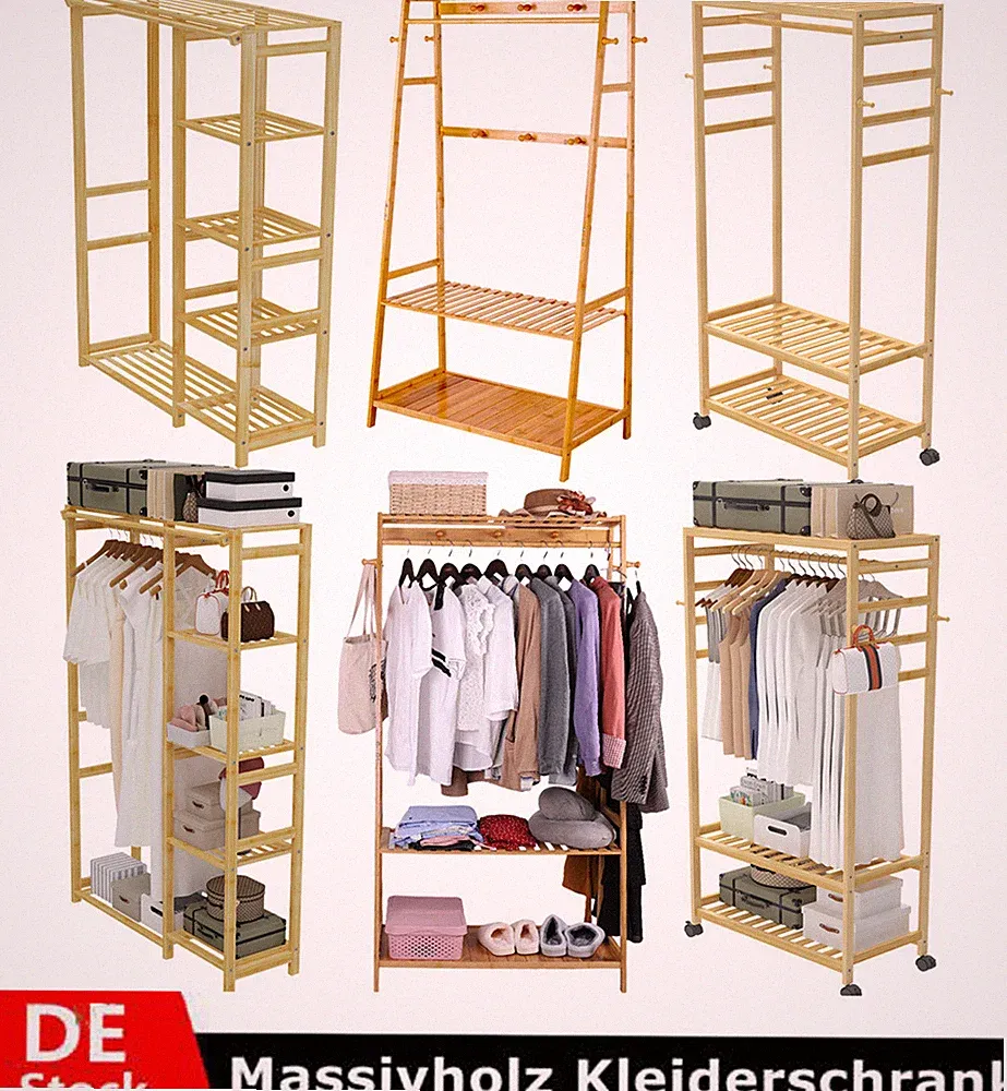 XXL Kleiderschrank Garderobenschrank begehbar Garderobe Massivholz Schrank Offen