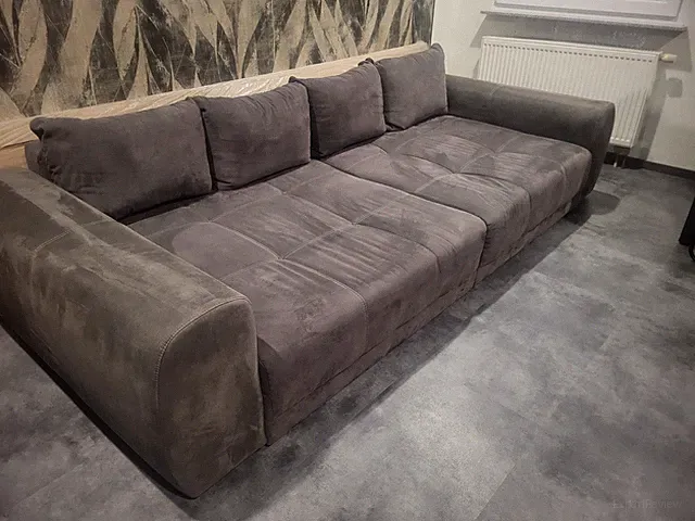 XXL Sofa Wohnlandschaft 300x126 cm Anthrazit – Sehr bequem