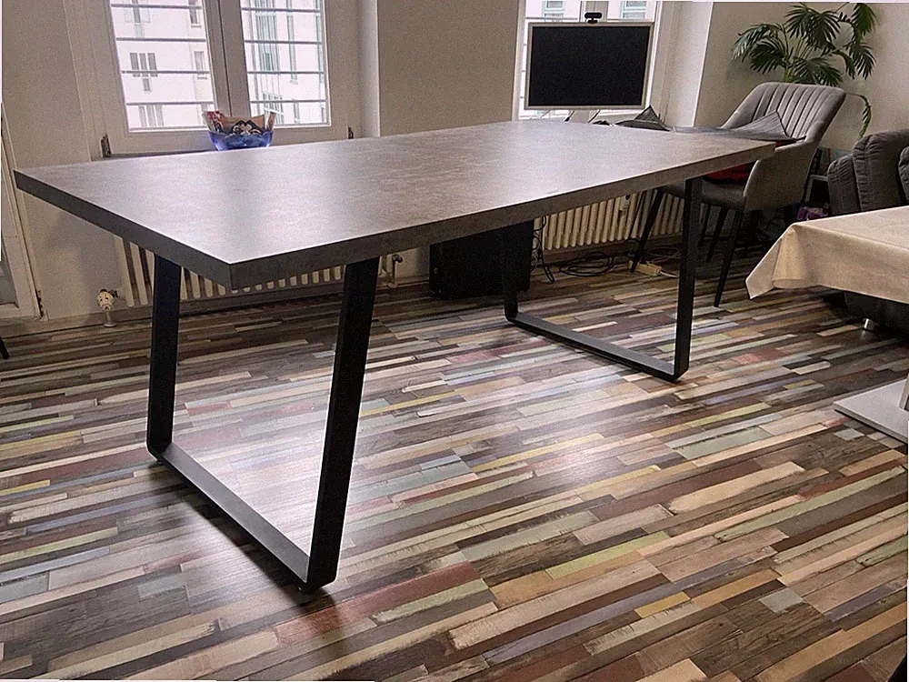 XXXLutz Esstisch Anthrazit 180x90x75 cm Mit Metallgestell- Neupreis € 200.