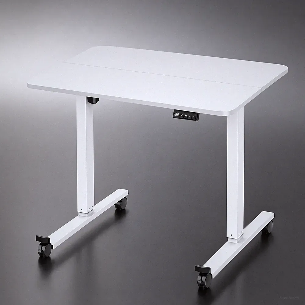 Xyndyx Schreibtisch Elektrisch 80x60 cm Weiß 80 kg Traglast Stahlrahmen NEU OVP