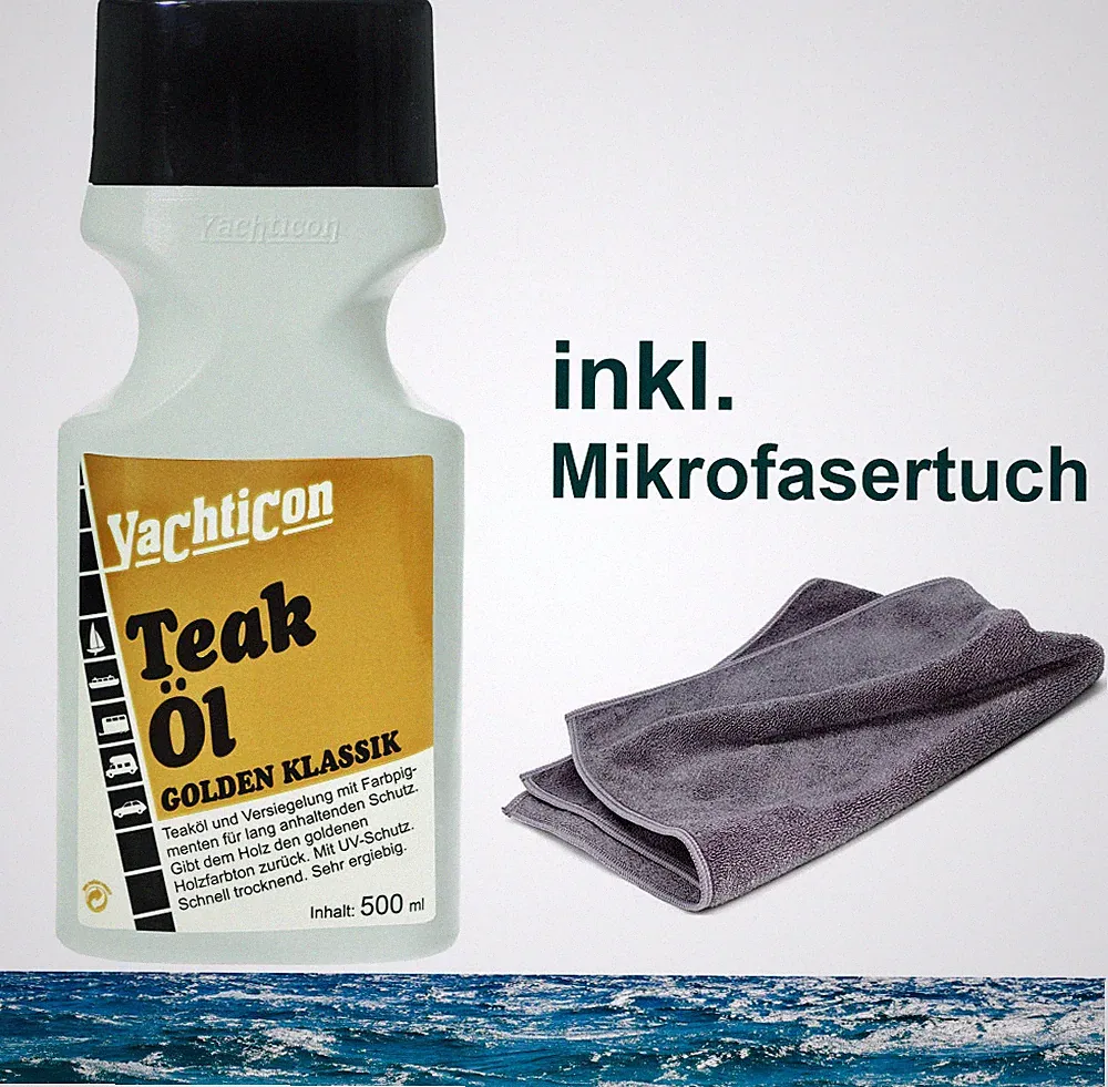 Yachticon Teak Öl Golden Klassik Teakholz Reiniger Boot Gartenmöbel Camping