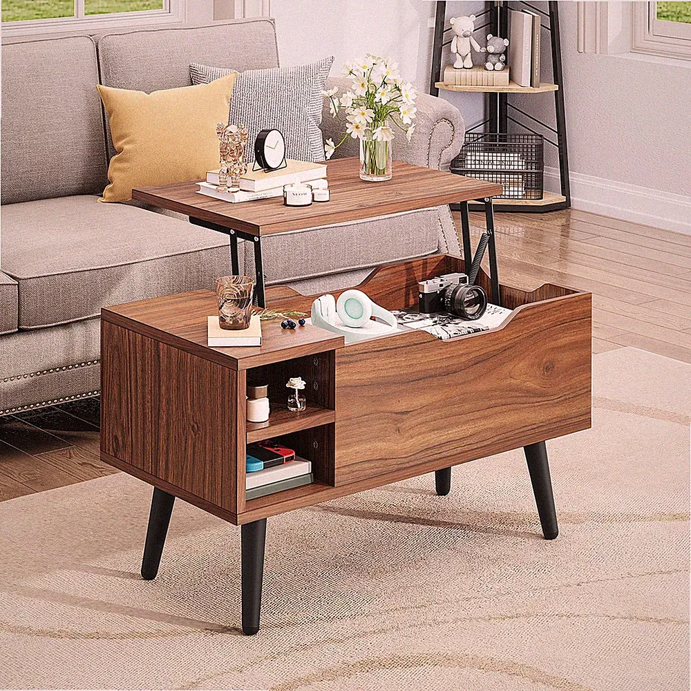 YITAHOME Couchtisch mit Stauraum 80 x 40, im Landhausstil