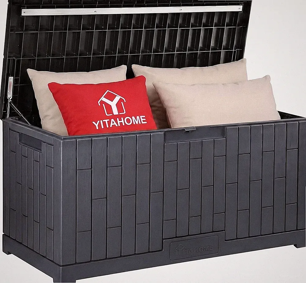 YITAHOME Gartenbox Wasserdicht, 450 Liter Groß Outdoor Garten Auflagenbox, Absch