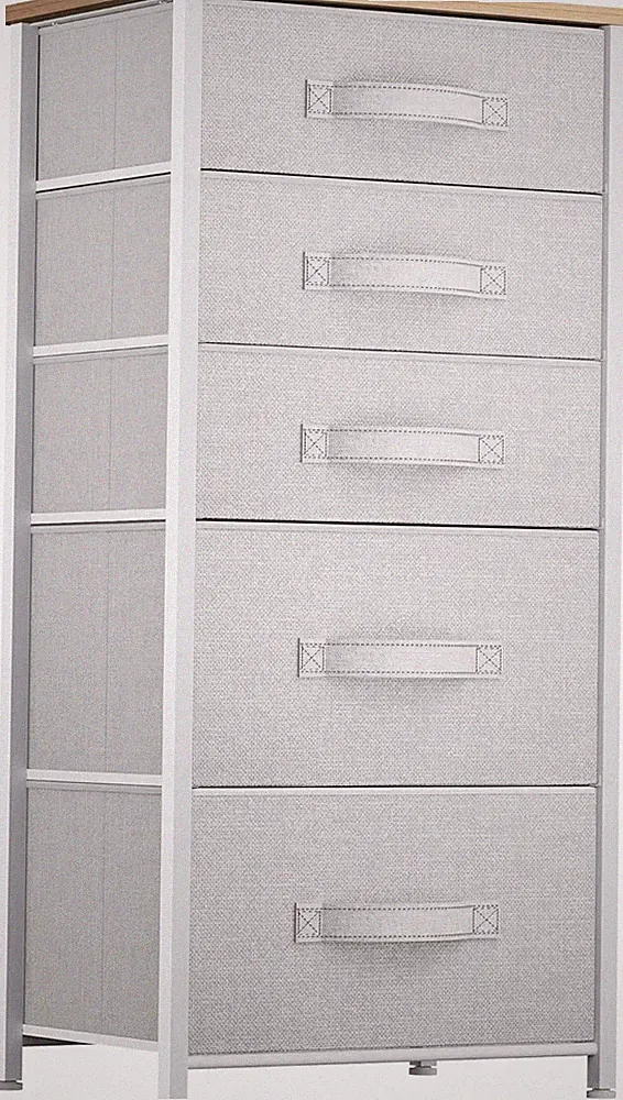 YITAHOME Kommode,Kommode Mit 5 Schubladen,Schrank,Stoffschubladen Mit Griffen,Mi