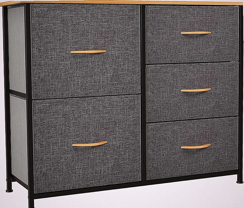 YITAHOME Kommode mit Schubladen, Schrank mit 5 Schubladen aus Stoff, Schrank