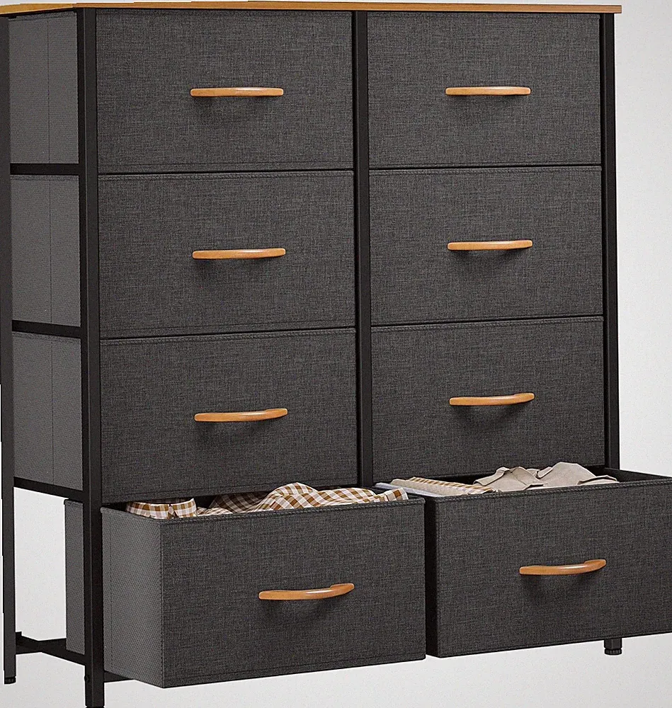 YITAHOME Kommode mit Schubladen, Schrank mit 8 Schubladen aus Stoff, Schrank
