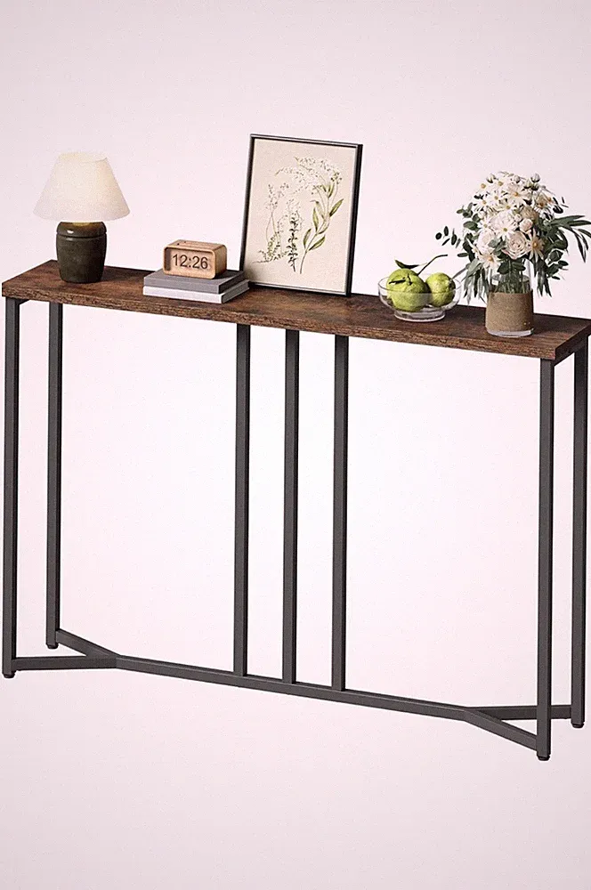YITAHOME Konsolentisch, 100CM Flurtisch Schmal, Sofatisch, Beistelltisch.