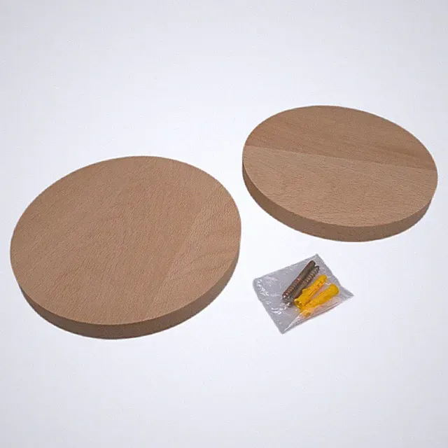 Z metnal Kleine Holzregale, Mini-Buche, schwebendes, kreisförmiges Regal für Sam