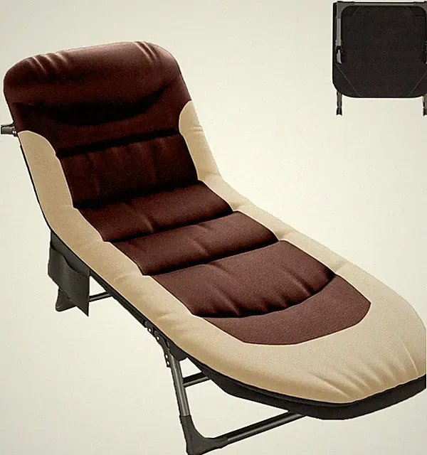 Zusammenklappbares Campingbett | Tragbares Feldbett Mit Kissen | Outdoor-Bett Mi