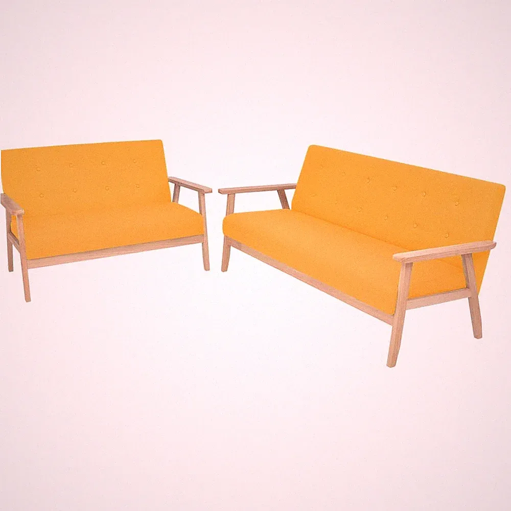 Zweisitzer Polstersofa Loungesofa Couch Sessel Stoffsofa Sitzmöbel Polstermöbel