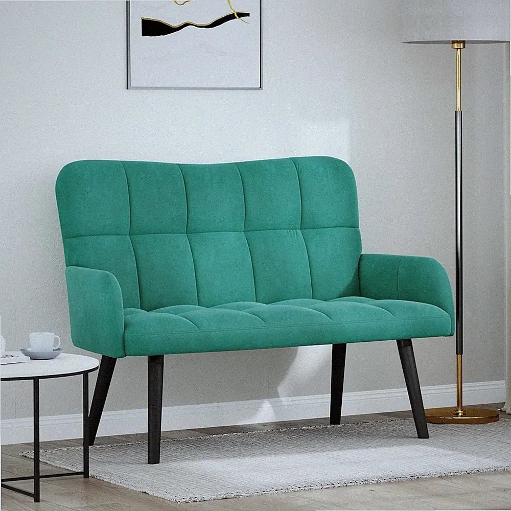 Zweisitzer Sofa 106cm Samt Indoor-Sitzmöbel Modernes Wohnmöbel Sofas vidaXL