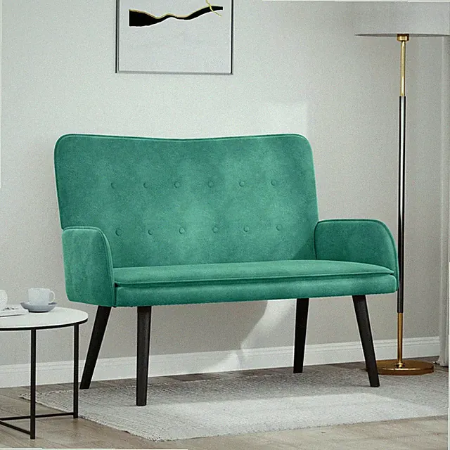 Zweisitzer Sofa 2-Sitzer Polstersofa Doppelsofa Loungesofa Mit Holzbeine